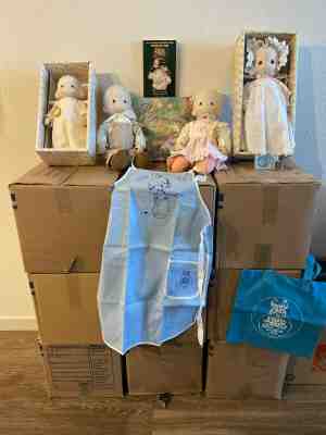 Precious Moments Figurines Lot of 186 (most in original boxes), 4 dolls, 2 books