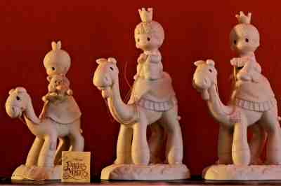 Precious Moments Regular Large Nativity Additions Three Kings On Camels SIGNED