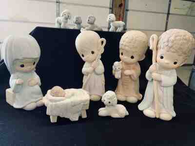 PRECIOUS MOMENTS Come Let Us Adore Him 104523 Christmas 9” NATIVITY DEALER SET