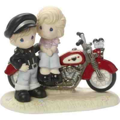 Precious Moments Limited Edition Couple with Motorcycle, New in Box, 164001