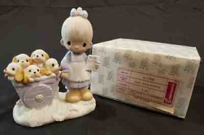 Precious Moments GOD LOVETH A CHEERFUL GIVER w Box, 1 Hole Base, E1378 VERY RARE