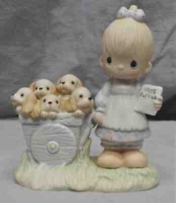 RARE 1977 Precious Moments God Loveth a Cheerful Giver Unmarked Original 21 Pup