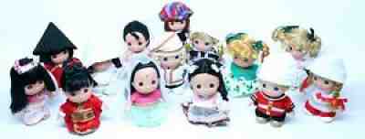 New Disney Parks Precious Moments It's a Small World 14 Doll Set Series 1 & 2