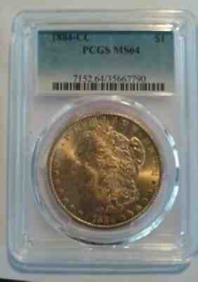 Morgan Silver Dollar 1884-CC PCGS MS-64