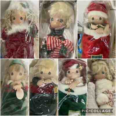 Lot of 7 Precious Moments Company Doll Collection Stocking Dolls New In Box