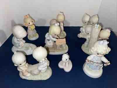 Precious Moments Figurine LOT - 9 figurines - 1985-2001 - Good Variety