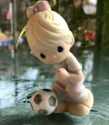 PRECIOUS MOMENTS - CHRISTMAS ORNAMENT - YOU'LL ALWAYS BE A WINNER TO ME (SOCCER)