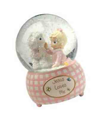 Precious Moments, Jesus Loves Me, Snow Globe, Resin, Girl, 102403