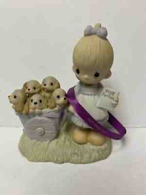 1977 Signed Samuel Butcher Precious Moments God Loveth A Cheerful Giver Retired