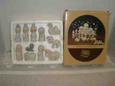 Precious moments 1982 vintage nativity set offers 11 pieces