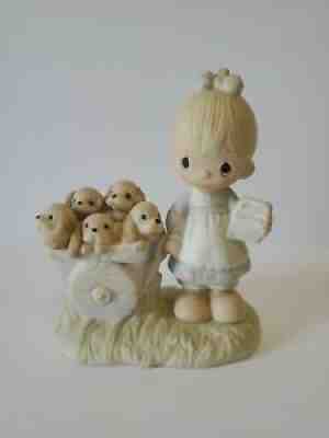 Precious Moments Enesco God Loveth A Cheerful Giver Signed Jonathon & David 1977