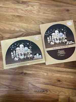Precious Moments 4 Pc Nativity E-2387 & Come Let Us Adore Him E-2395 W/boxes