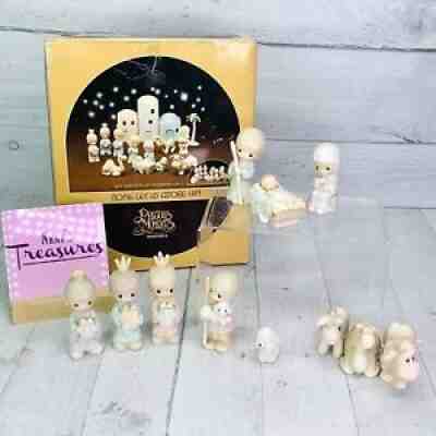 Precious Moments MINI NATIVITY 11PC SET ~ COME good LET US ADORE HIM E-2395