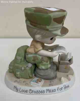 Decorative Precious Moments Military My Love Crosses Miles For You Figurine