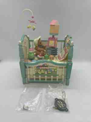 Enesco Precious Moments Crib Action Music Box Heaven Bless You 