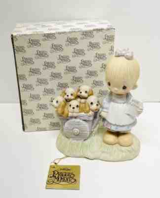 1977 Precious Moments God Loveth a Cheerful Giver E-1378 No Mark- Blk & Wht Box