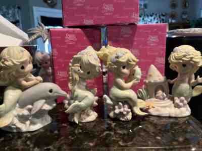 Precious Moments - Mermaids Sea Of Friendship Complete Set of 4, Very Rare