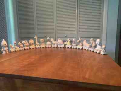 Precious Moments Enesco Birthday Train Series 1-16 w/Girl Clown Leader 18pc FULL