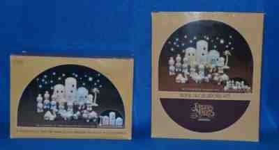 PRECIOUS MOMENTS NATIVITY E-2387 4PC & 11PC COME LET US ADORE HIM E-2395 W/BOXES