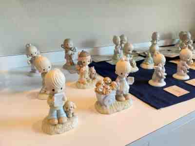 Original 21 Precious Moments Figurines 1978 [11 original boxes, some cards]