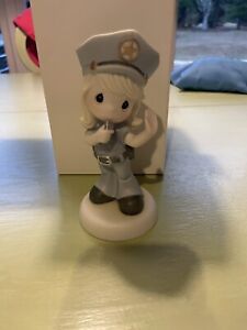 Precious Moments 112017 Serve and Protect Police Woman In Mint Condition