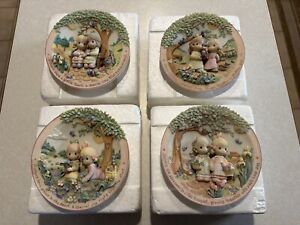 Precious Moments 3D Sculpted Plates “Sisters Are Forever” Collection Set of 4