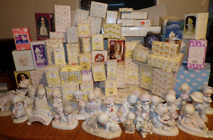 Huge Lot 98 Precious Moments Figurines Most in Boxes 1970s-2000s