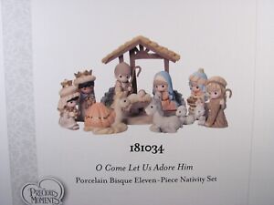 Precious Moments O Come Let Us Adore Him 181034 Eleven Piece Nativity Set