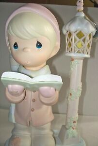 NIB Enesco Precious Moments Lighted Animated Musical O COME All YE FAITHFUL