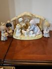 2001 Precious Moments O HOLY NIGHT NATIVITY & 3 Kings #601 of 3000  MINT COND.