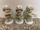 Precious Moments Lot Of 3 Military Figurines I'm Proud To Be An American