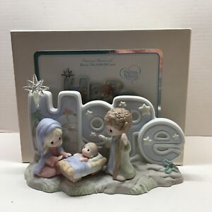 Rare Precious Moments 101047 Hope Porcelain Figurine Baby Jesus Mary Joseph