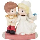 ? New PRECIOUS MOMENTS DISNEY Figurine CINDERELLA WEDDING Prince Charming 232014