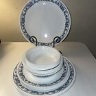 Vintage Pyrex Corelle 16 piece Dinnerware Set * "Old Town Blue”