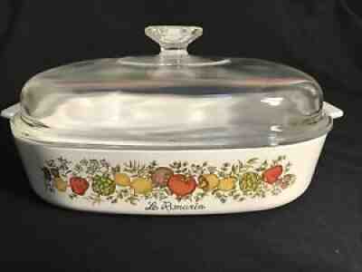 Vintage Corning Ware 1960â??s Spice of Life Pyrex La Romarin Casserole Dish W/Lid