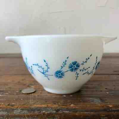Vintage Small 20 Blue Dianthus Pyrex 8 oz Bowl Promotional Piece