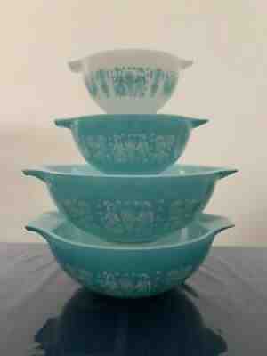 Rare Vintage Pyrex REVERSE Butterprint (LADY ON THE LEFT) Set 441, 442, 444 (x2)