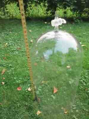 VINTAGE PYREX DOME BELL VACUUM GLASS CHEMISTRY JAR AND STOPPER VALVE