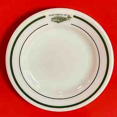 Vintage 1950's Jiffy Drive-In Dinner Plate + Matchbook Cover Burger Restaurant