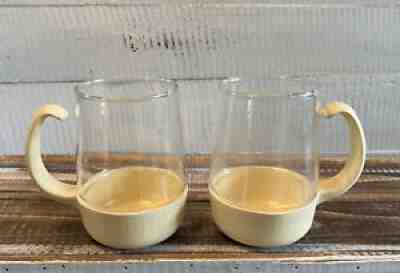 Set of 2 Vintage 1982 McDonalds Pyrex Ware Corning Glass Cups Mugs