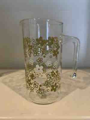 Pyrex Crazy Daisy Clear Glass Pitcher Rare Hard to Find