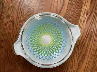 Pyrex Spirograph Promotional Casserole 475 2.5 Quart With Lid Htf Rare