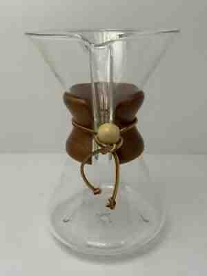 Vintage CHEMEX 9.5â? Coffee Maker PYREX Green Label Glass Carafe Excellent MCM