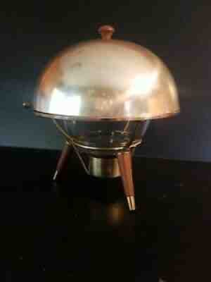 Rare Vintage Kitchen Pyrex Fondue Dish Mid Century Atomic