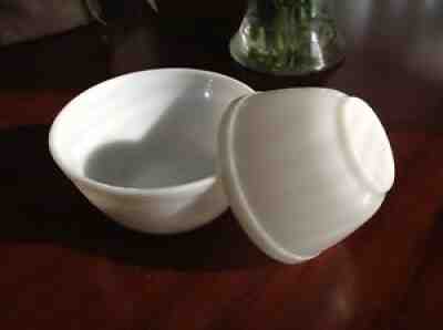 PYREX Vintage OPAL Mixing Bowl Set 401, 402 Unmarked MCM 1954