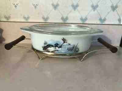 Extremely Rare! One Of A Kind! Pyrex JAJ Wild Foul  ??Ducks ? 043 With Lid & Cradle