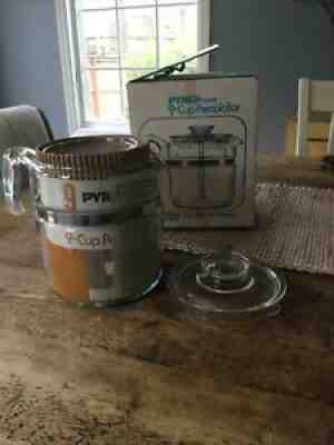 Vintage NOS Pyrex 7759 9-cup Flameware Glass Coffee Maker percolator In BOX