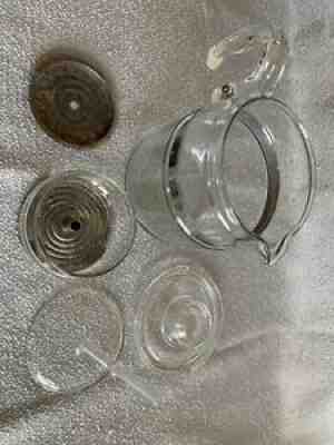 Vintage Pyrex Glass Percolator 9 Cup Flameware Coffee Pot Maker Complete