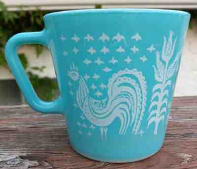 VINTAGE RARE HTF PYREX 1410 AMISH AQUA BUTTERPRINT TURQUOISE HOLY GRAIL MUG