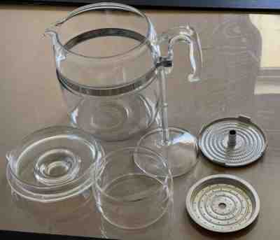 Vintage Pyrex Glass Percolator 9 Cup Flameware Coffee Pot Maker Complete